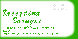 krisztina dornyei business card